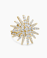 Starburst Ring in 18K Yellow Gold with Diamonds, 28mm
